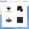 Modern Set of Solid Glyphs and symbols such as cooking bbq, business, grill, less, employee