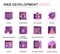 Modern Set Web Disign and Development Gradient Flat Icons for Website and Mobile Apps. Contains such Icons as Coding