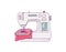 Modern sewing and embroidery machine icon sketch vector illustration isolated.