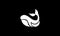 Modern shape fish mammal orca whale logo vector symbol icon design graphic illustration