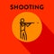 Modern Shooting Icon with Linear Vector