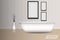 Modern shower bathtub of interior design and decorative art, Vector, Illustration