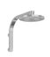 Modern shower head with chrome finish, 3d illustration