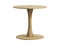 Modern side table with pedestal shape and rounded top and base. 3d render