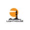 Modern Silhouette Lighthouse icon