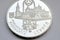 Modern silver coins, city Levoca, Slovakia, Europe