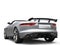 Modern silver luxury cabriolet sports car - rear wing view