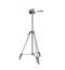 Modern silver tripod isolated white