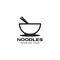 Modern simple bowl with chopstick noodle food logo symbol icon vector graphic design illustration idea creative