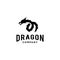 Modern simple dragon logo icon vector illustration logo