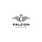 Modern and simple falcon logo icon vector design in trendy linear line outline style