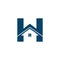 Modern and simple letter H Homes logo concept