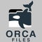 Modern simple minimalist Orca folder storage file mascot logo design vector with modern illustration concept style for badge,
