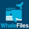 Modern simple minimalist Whale folder storage file mascot logo design vector with modern illustration concept style for badge,