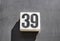 Modern, simple, monochromatic building number