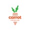 Modern simple stripe carrot logo design vector graphic symbol icon illustration creative idea