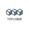 Modern simple triple box logo template