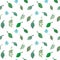 Modern simply summer leaf pattern for fabric design. Hand drawing style