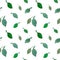 Modern simply summer leaf pattern for fabric design. Hand drawing style