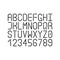 Modern single line font. Vector uppercase letters and numbers. Infographic and futuristic design