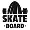 Modern skateboard logo, simple style