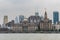 Modern skylines at the bank of Huangpu River, the bund of Shanghai, view from Pudong