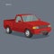 Modern small pickup truck vector illustration. Simple picture