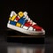 Modern Small Shoe With Colorful Mondrian Design