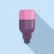 Modern smart bulb icon flat vector. Way innovation
