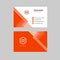 Modern smooth orange clean business card designs