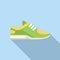 Modern sneaker icon flat vector. Sport shoe