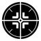 Modern sniper crosshair icon, simple style