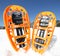 Modern snowshoes in the mountain