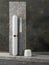 Modern sonic electric toothbrush. Made from gray metal. Storage case and charger nearby. Professional oral care and healthy teeth
