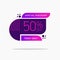 Modern special discount template design in gradient purple and pink