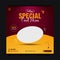 Modern special food menu promotion social media banner template