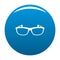 Modern spectacles icon blue vector