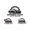 Modern speed car auto repair with gear logo vector