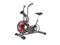 Modern sport bike exercise simulator with red inserts 3d rendering on white background no shadow