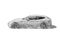 Modern sports car - Pencil sketch drawing - Isolated side view - Creative illustration
