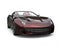 Modern sports car with two tone metallic paint - red and black