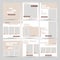 Modern Square Promotion Set of Social Media Template with Soft Chocolate Milk Color