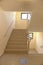 Modern stairwell in a hotel. marble floor