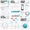 Modern statistics and info graphic vector elements for business