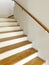 Modern step wooden stairs of house