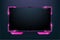 Modern streaming screen interface decoration for girl gamers. Futuristic gaming overlay design with abstract shapes and buttons.