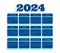 modern style 2024 annual planner calendar template design