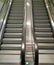 Modern style double escalator staircase in the shopping mall