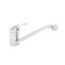 Modern-style kitchen and bathroom faucet, a cold/hot water mixer tap isolated on a white background