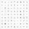 Modern Style Set of 81 line Pictograph Grid based emoji , emotion, outdoor, emoji, India